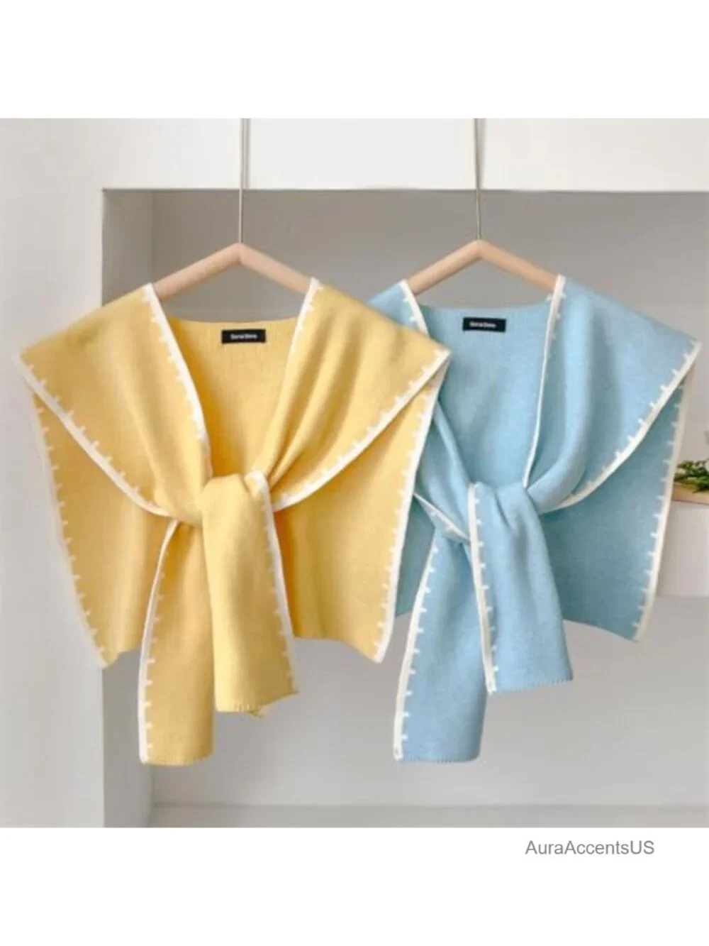 Knitted Shawl Wrap for Women Cashmere Scarf Cardigan Cape Poncho Travel Wrap